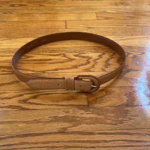 Talbots Lizard Grain Leather Belt